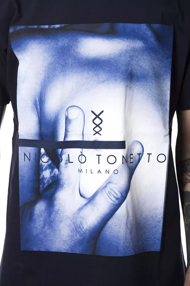 Ανδρικό μπλουζάκι Nicolo Tonetto Blue Cotton