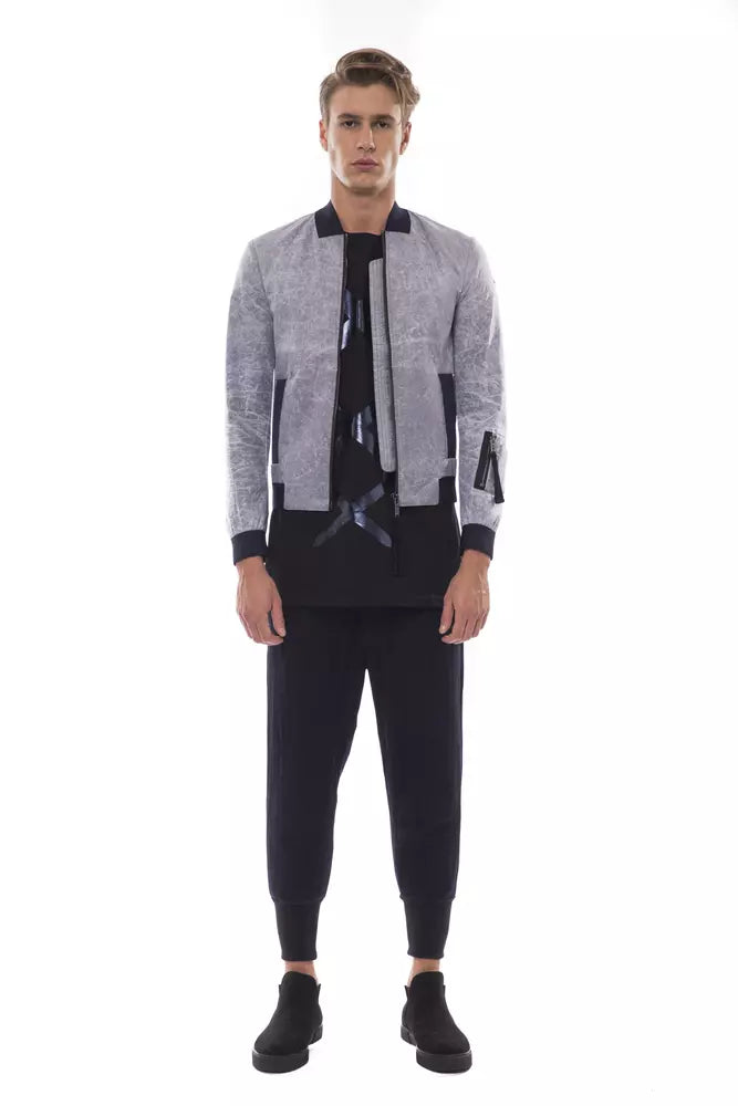 Ανδρικό μπουφάν Nicolo Tonetto Grey Polyester