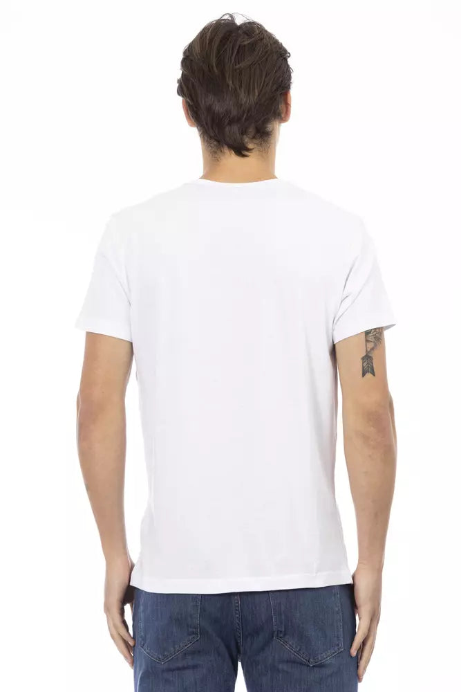 Ανδρικό μπλουζάκι Trussardi Action White Cotton