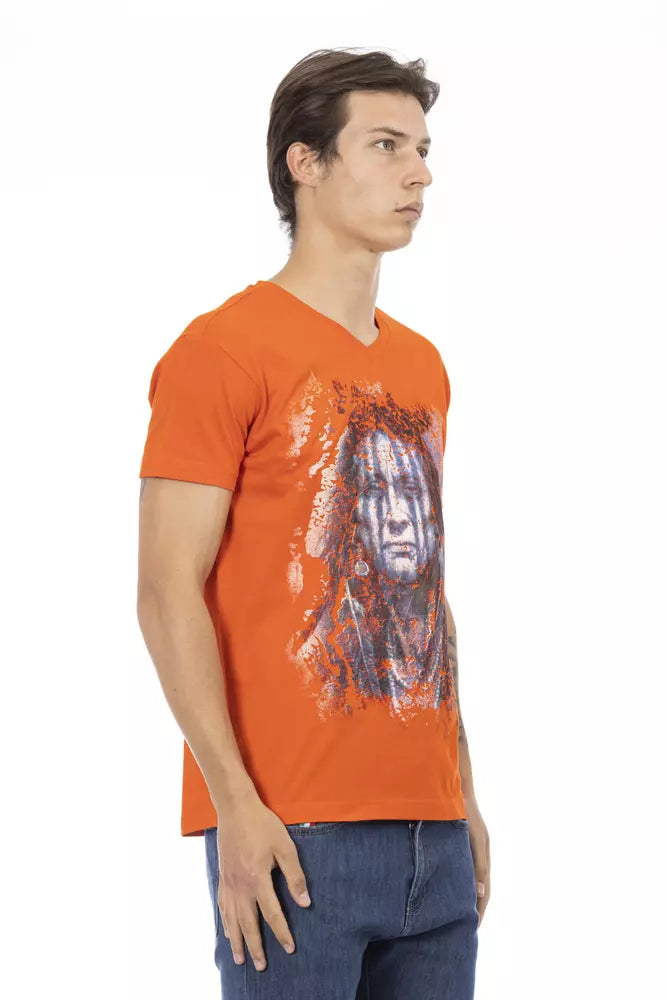 Ανδρικό μπλουζάκι Trussardi Action Orange Cotton