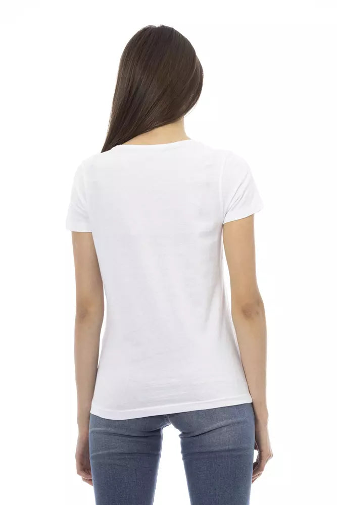 Γυναικείο τοπ Trussardi Action White Cotton