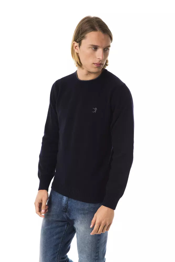 Ανδρικό πουλόβερ Uominitaliani Blue Wool