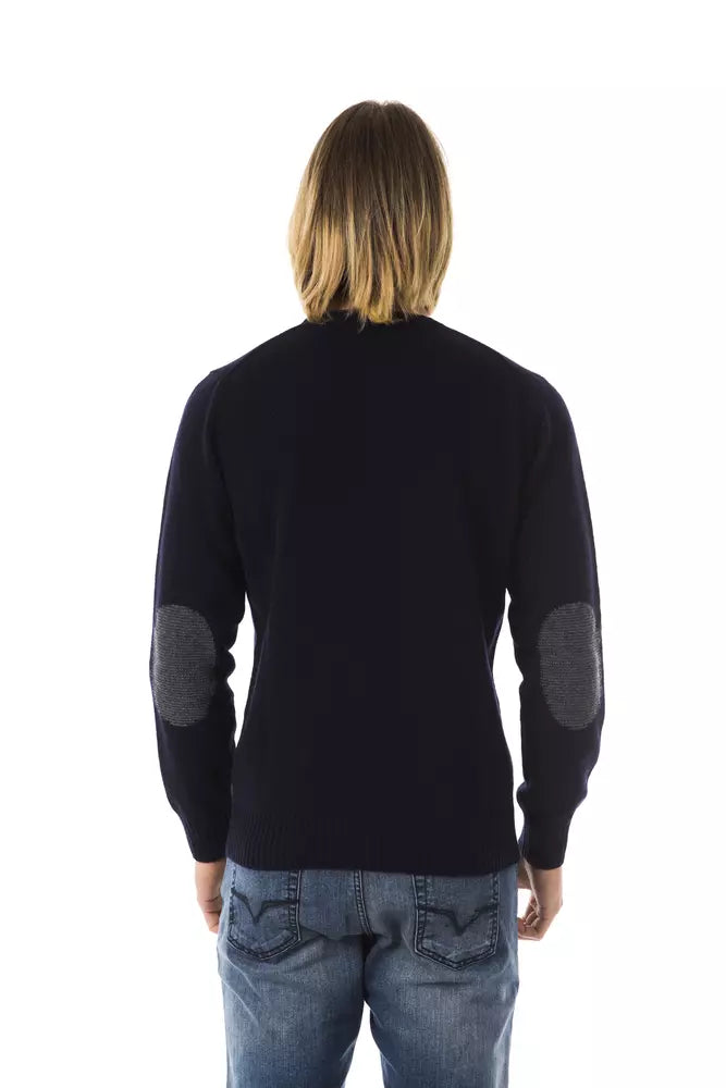 Ανδρικό πουλόβερ Uominitaliani Blue Wool