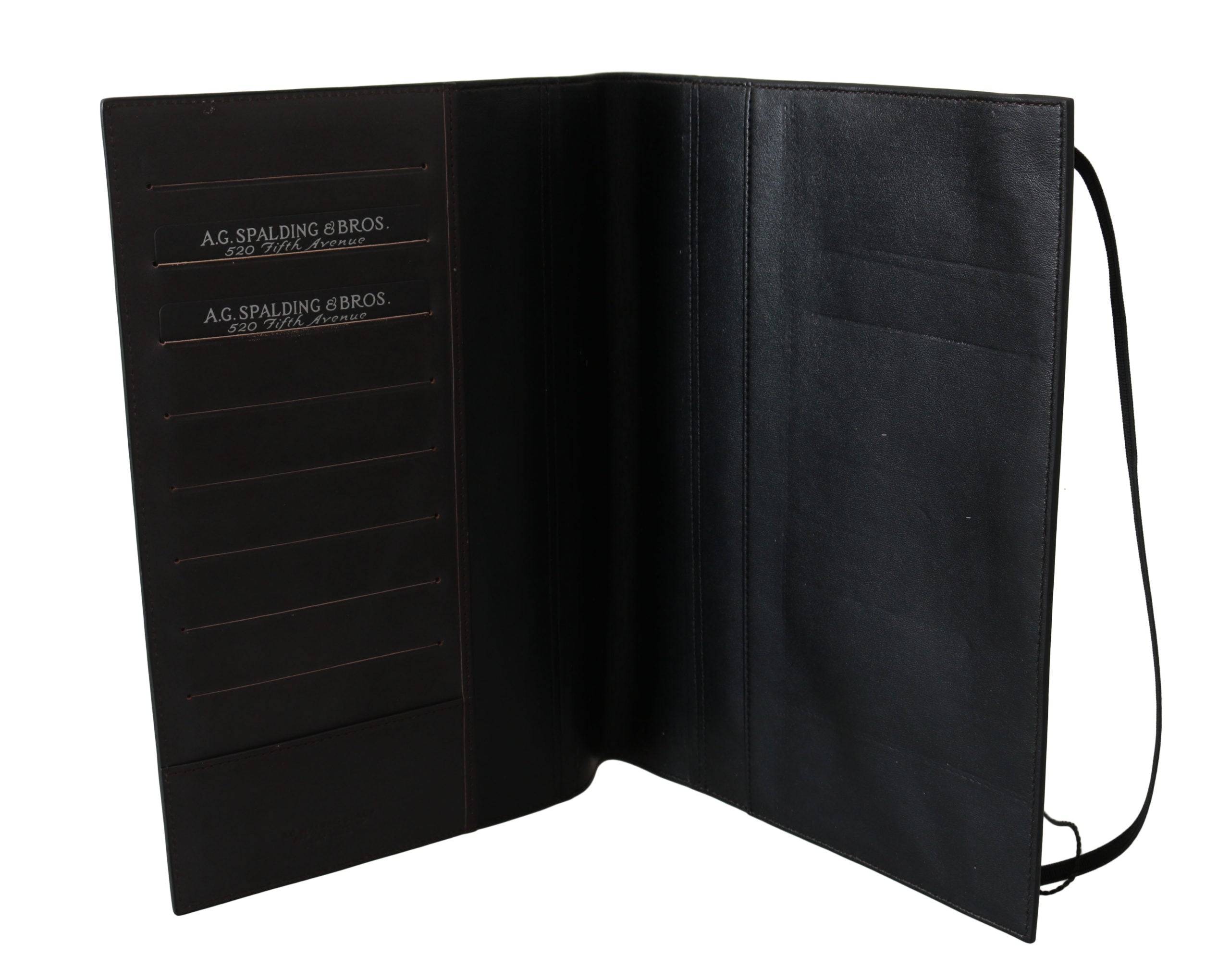 AG Spalding & Bros Elegant Leather Passport Wallet - Sleek Travel Essential