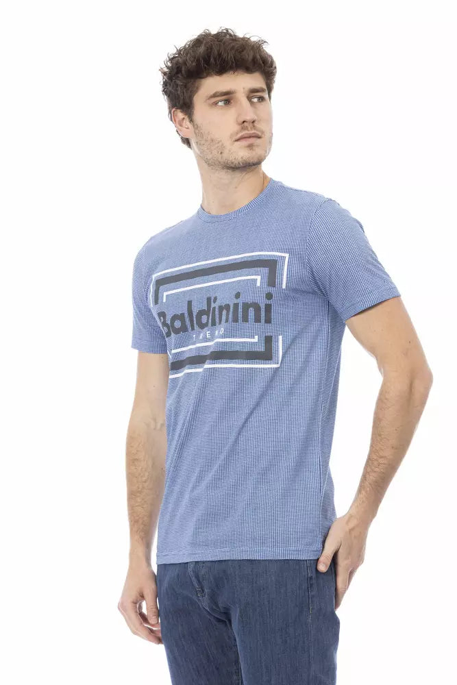 Ανδρικό μπλουζάκι Baldinini Trend Light Blue Cotton
