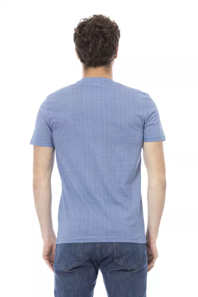 Ανδρικό μπλουζάκι Baldinini Trend Light Blue Cotton