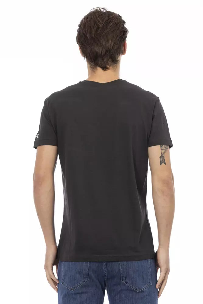 Ανδρικό T-shirt Trussardi Action Μαύρο βαμβακερό