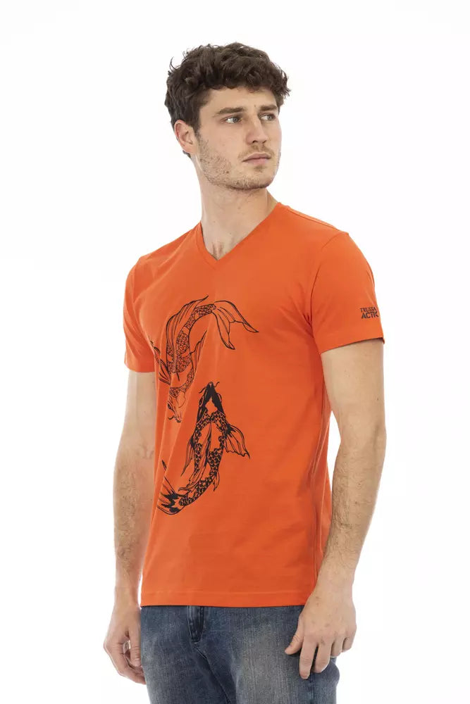 Ανδρικό T-shirt Trussardi Action Red Cotton
