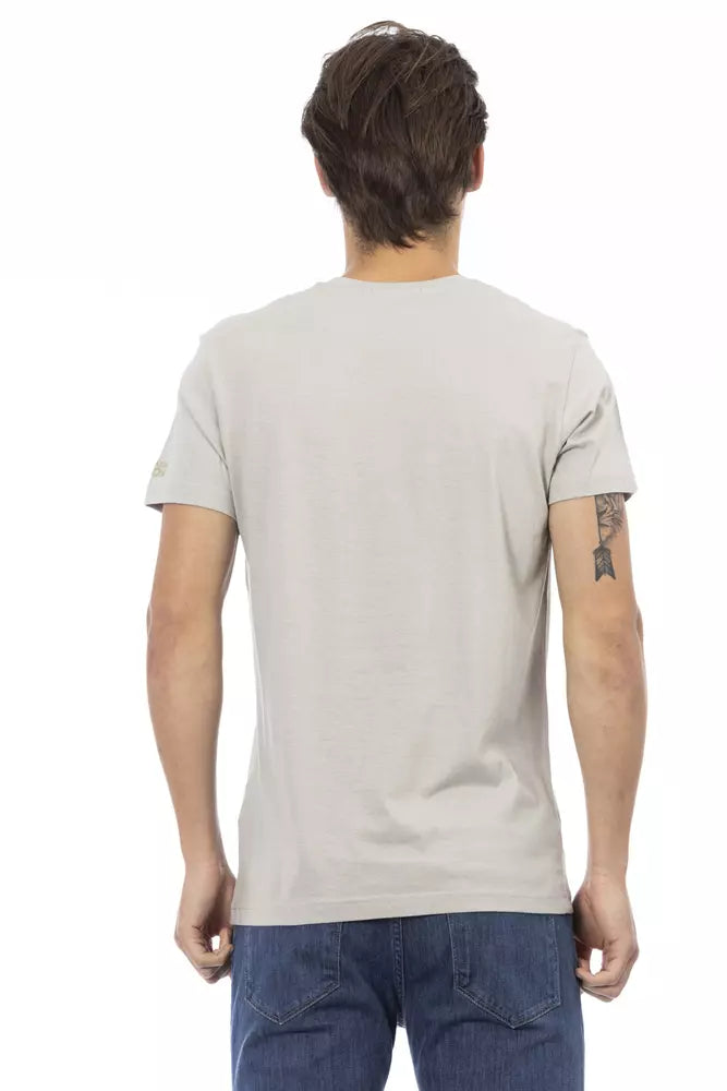 Ανδρικό μπλουζάκι Trussardi Action Grey Cotton