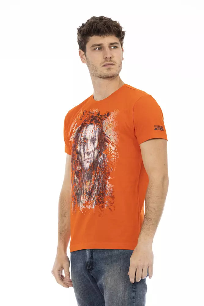 Ανδρικό μπλουζάκι Trussardi Action Orange Cotton