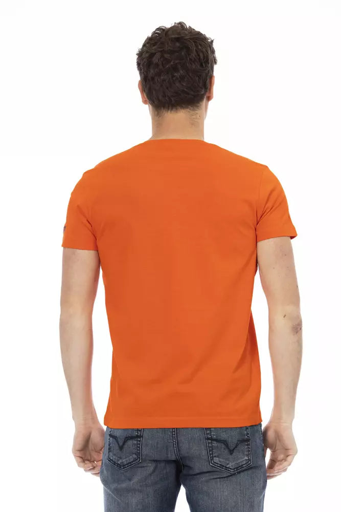 Ανδρικό μπλουζάκι Trussardi Action Orange Cotton
