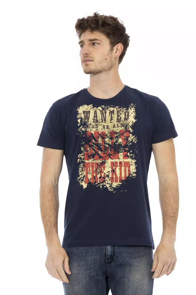 Ανδρικό T-shirt Trussardi Action Blue Cotton
