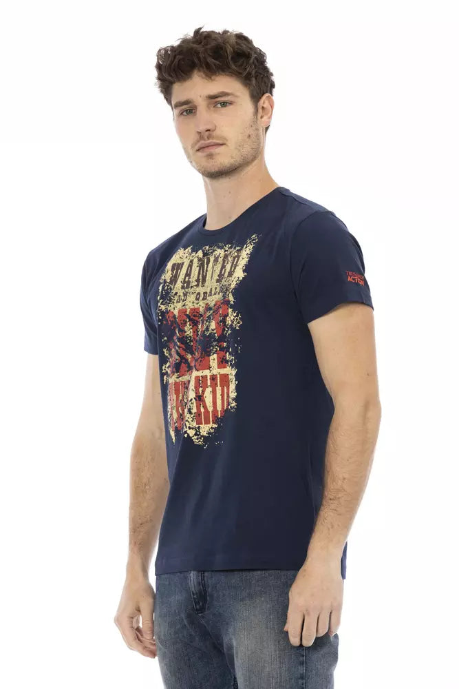 Ανδρικό T-shirt Trussardi Action Blue Cotton