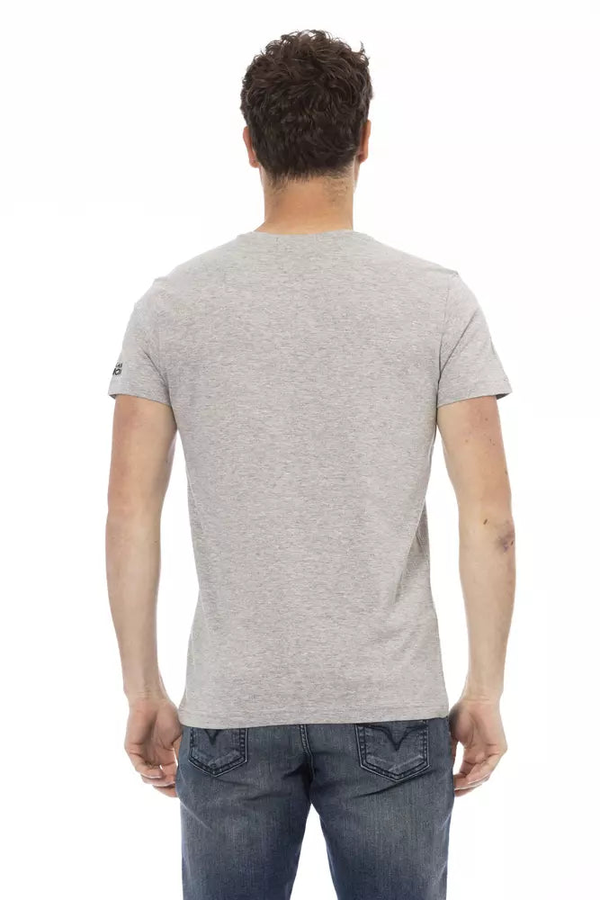 Ανδρικό μπλουζάκι Trussardi Action Grey Cotton