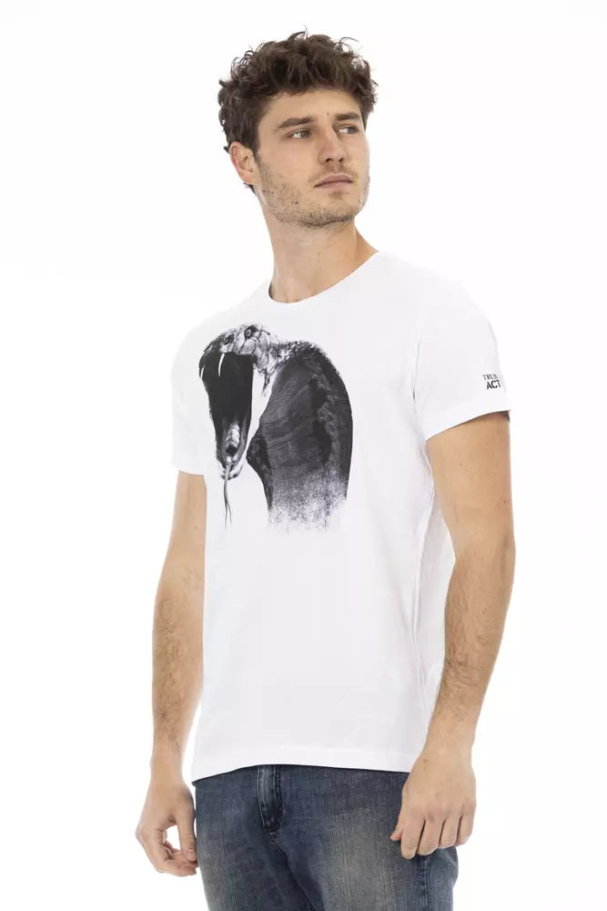 Ανδρικό μπλουζάκι Trussardi Action White Cotton