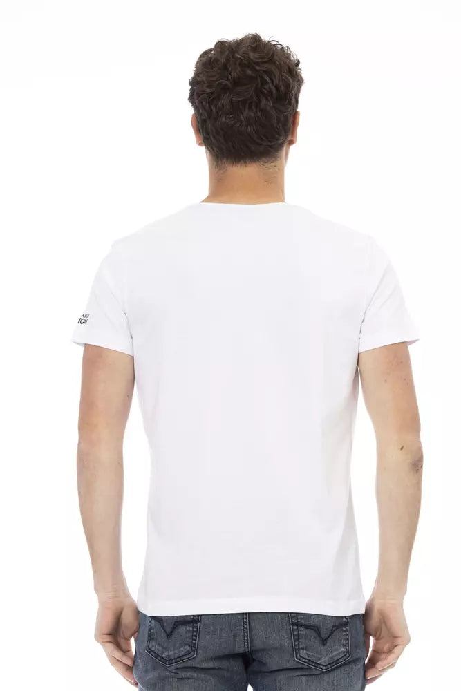 Ανδρικό μπλουζάκι Trussardi Action White Cotton