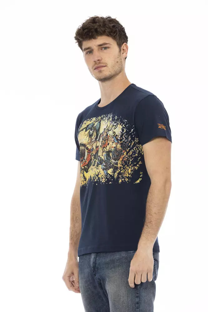 Ανδρικό T-shirt Trussardi Action Blue Cotton