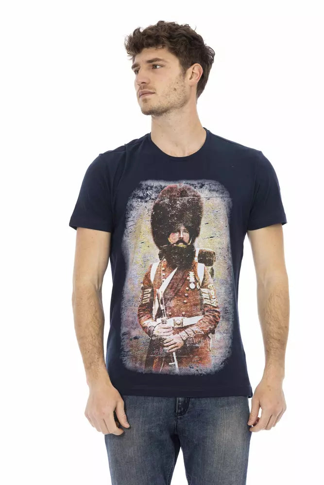 Ανδρικό T-shirt Trussardi Action Blue Cotton