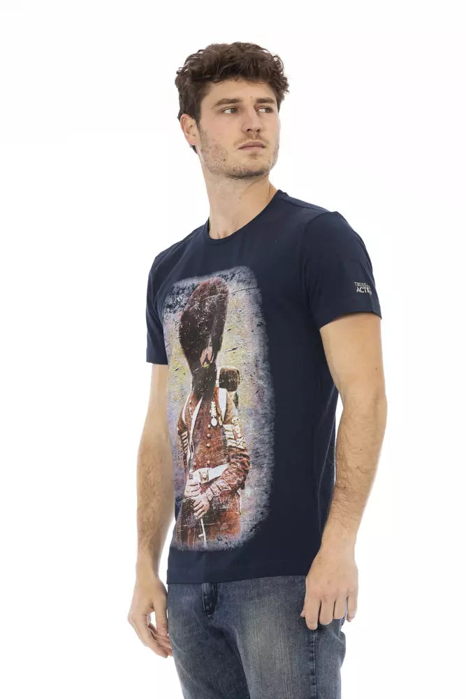 Ανδρικό T-shirt Trussardi Action Blue Cotton
