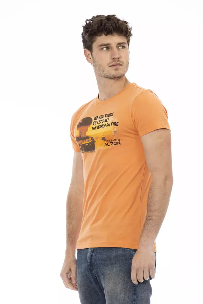 Ανδρικό μπλουζάκι Trussardi Action Orange Cotton