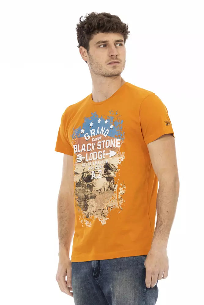 Ανδρικό μπλουζάκι Trussardi Action Orange Cotton
