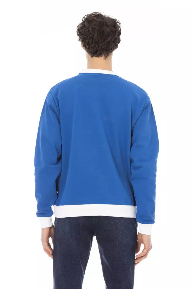 Ανδρικό πουλόβερ Baldinini Trend Blue Cotton