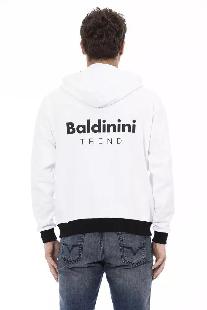 Ανδρική κουκούλα Baldinini Trend White Cotton