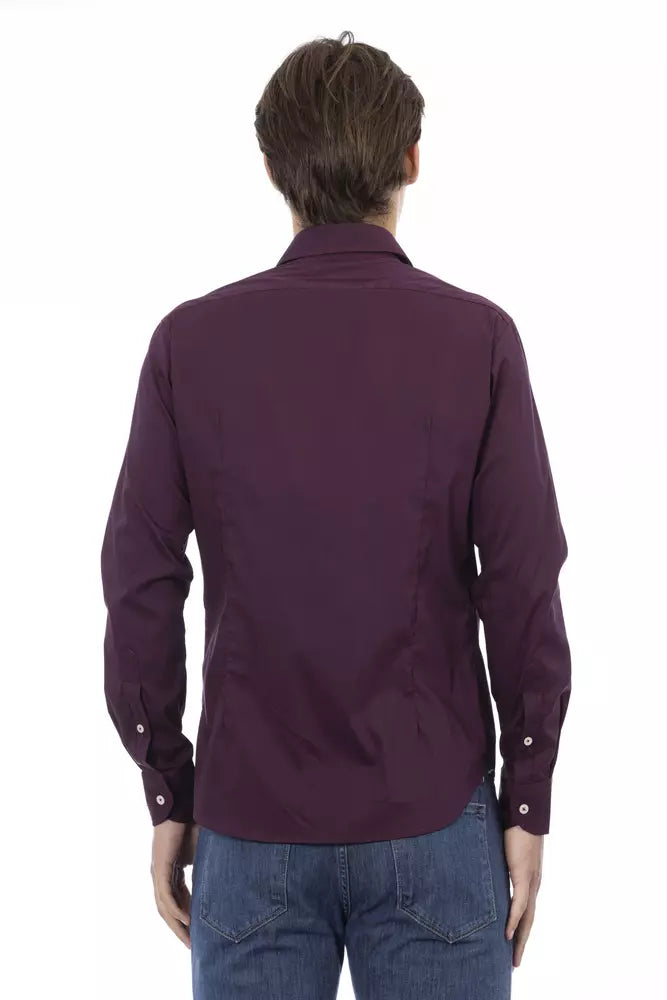Ανδρικό πουκάμισο από βαμβάκι Baldinini Trend Bordeaux