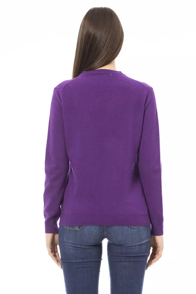 Γυναικείο πουλόβερ Baldinini Trend Purple Wool