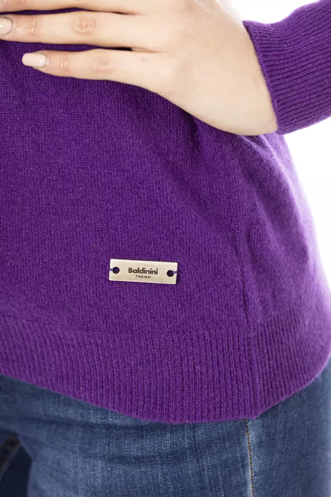Γυναικείο πουλόβερ Baldinini Trend Purple Wool