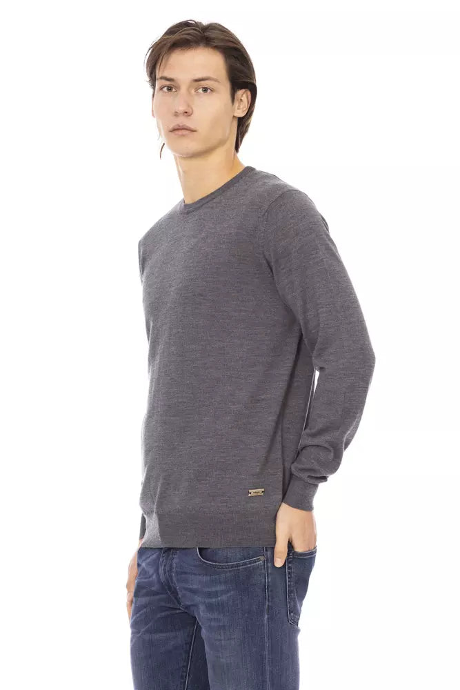 Ανδρικό πουλόβερ Baldinini Trend Grey Fabric