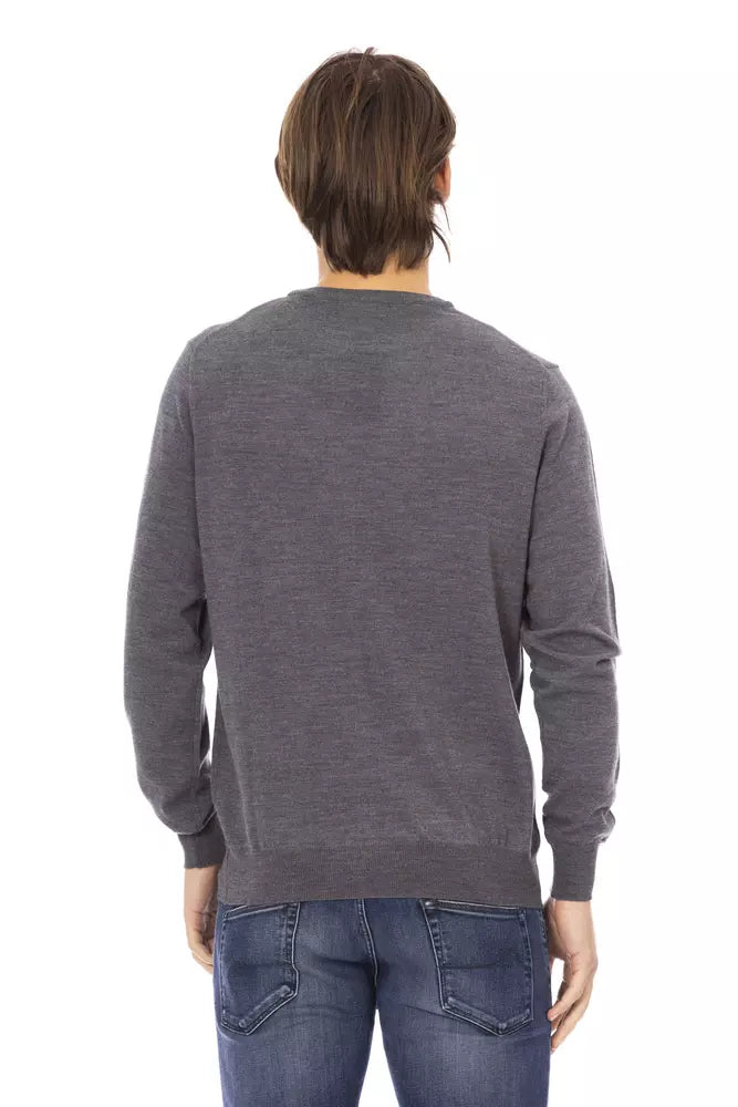 Ανδρικό πουλόβερ Baldinini Trend Grey Fabric