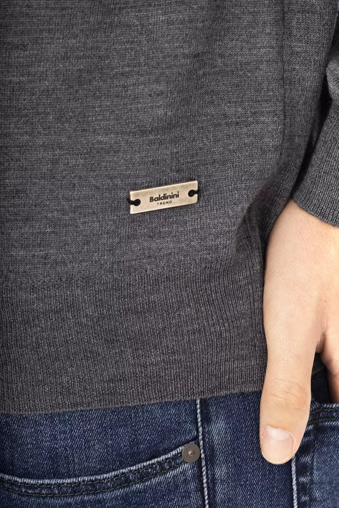 Ανδρικό πουλόβερ Baldinini Trend Grey Fabric