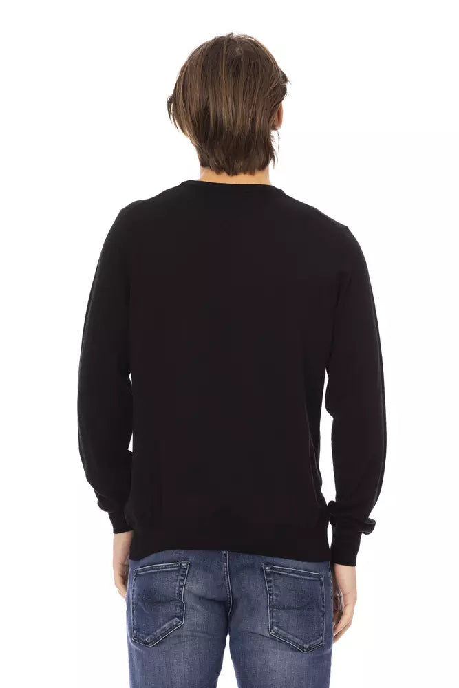 Ανδρικό πουλόβερ Baldinini Trend Black Fabric