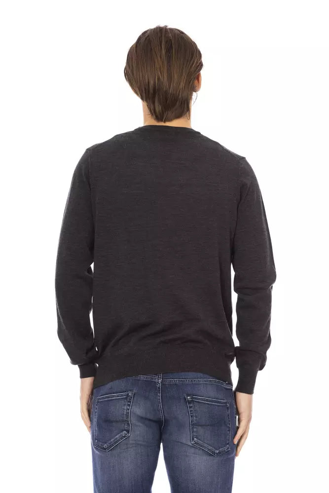 Ανδρικό πουλόβερ Baldinini Trend Grey Fabric