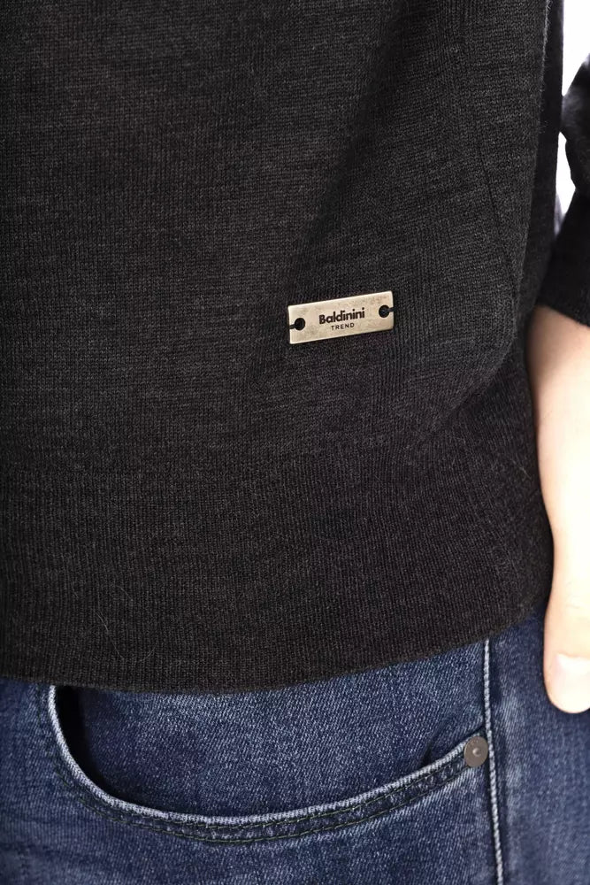 Ανδρικό πουλόβερ Baldinini Trend Grey Fabric
