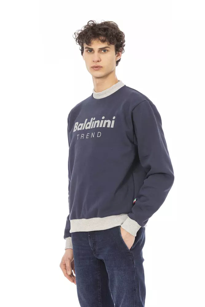 Ανδρικό πουλόβερ Baldinini Trend Blue Cotton