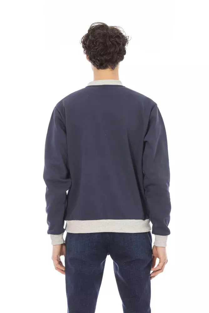Ανδρικό πουλόβερ Baldinini Trend Blue Cotton