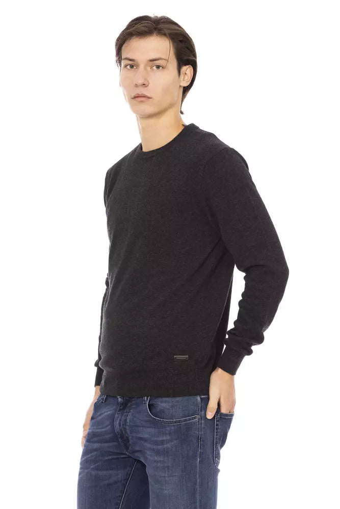 Ανδρικό πουλόβερ Baldinini Trend Black Wool