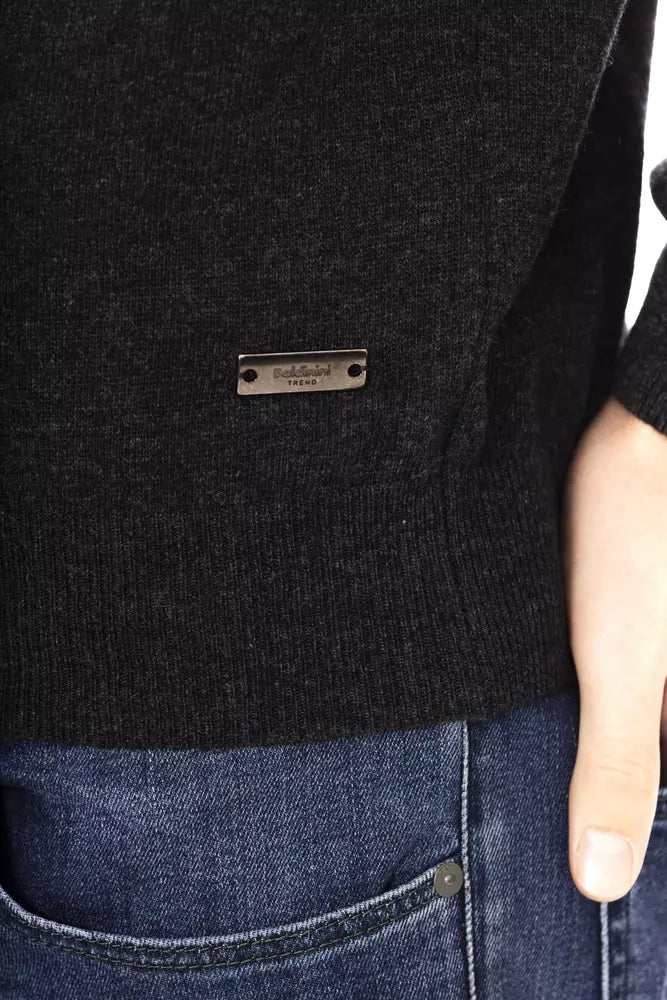 Ανδρικό πουλόβερ Baldinini Trend Black Wool