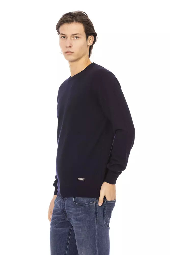Ανδρικό πουλόβερ Baldinini Trend Blue Wool