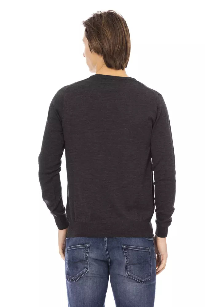 Ανδρικό πουλόβερ Baldinini Trend Grey Fabric