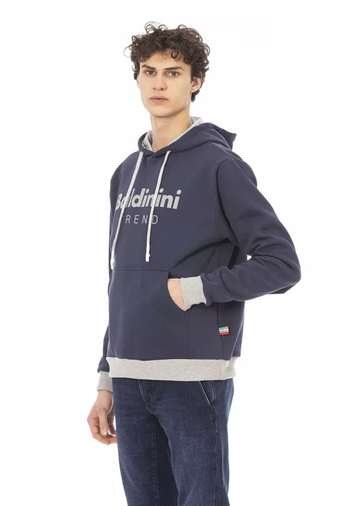 Ανδρική κουκούλα Baldinini Trend Blue Cotton