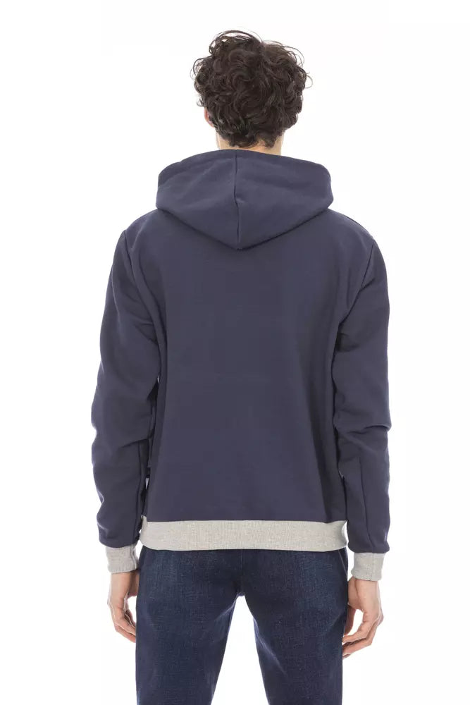 Ανδρική κουκούλα Baldinini Trend Blue Cotton