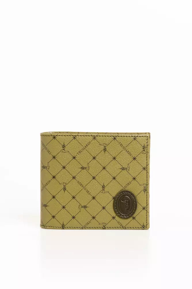 Ανδρικό πορτοφόλι Trussardi Green Leather