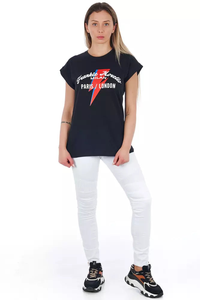 Frankie Morello White Cotton Γυναικείο Biker Jean