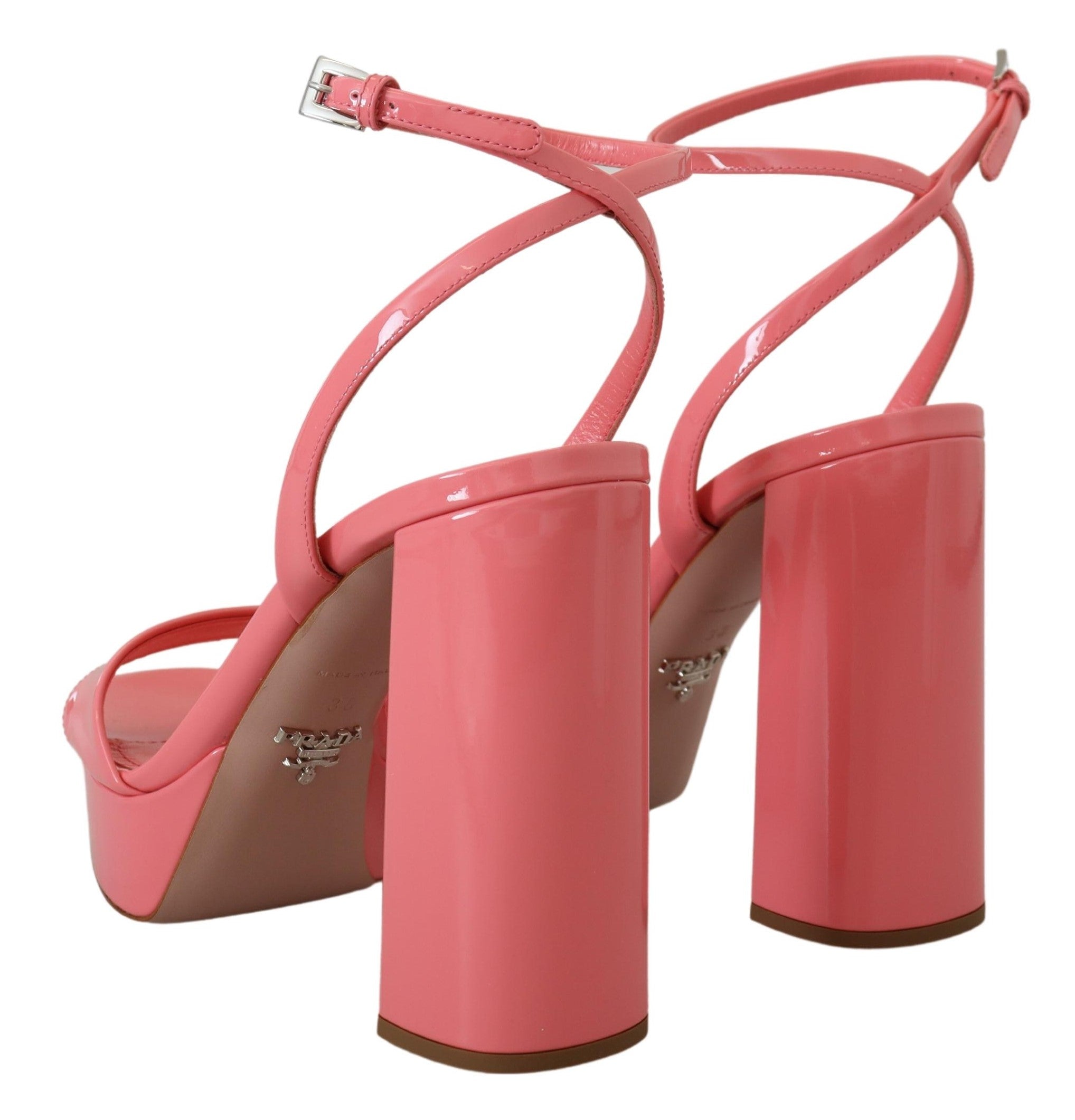 Σανδάλια Prada Chic Pink Patent Leather Platform