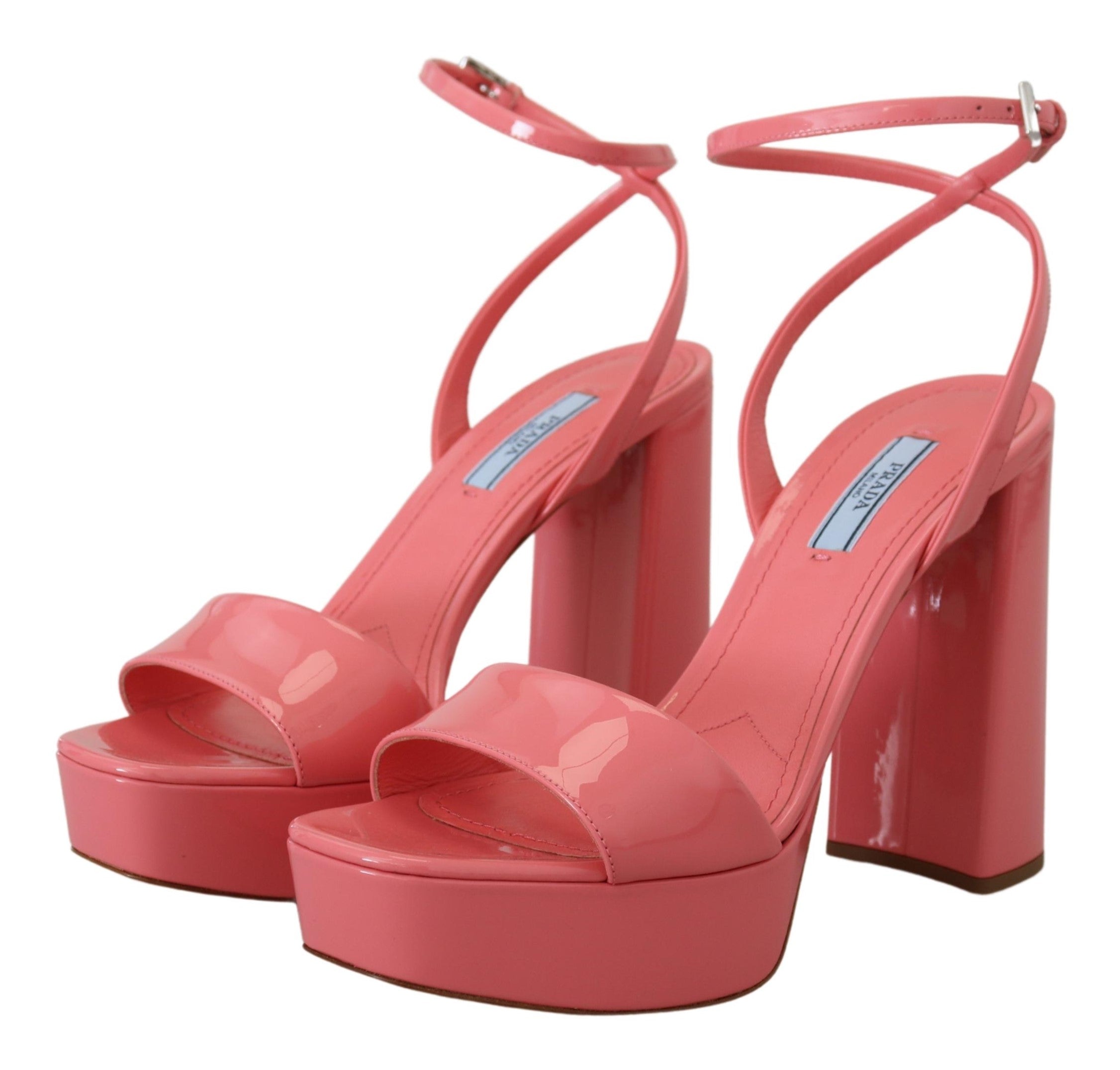 Σανδάλια Prada Chic Pink Patent Leather Platform