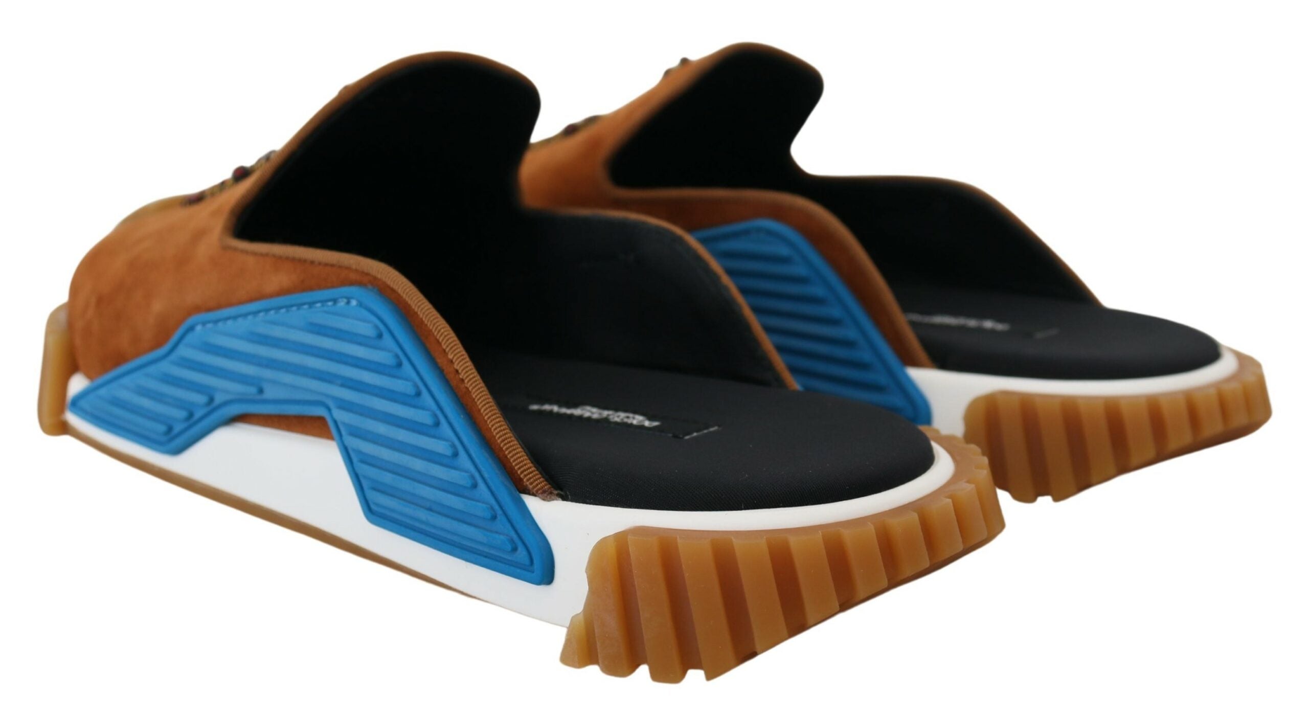 Dolce & Gabbana Beaded Elegance Suede Slides σε μπεζ χρώμα