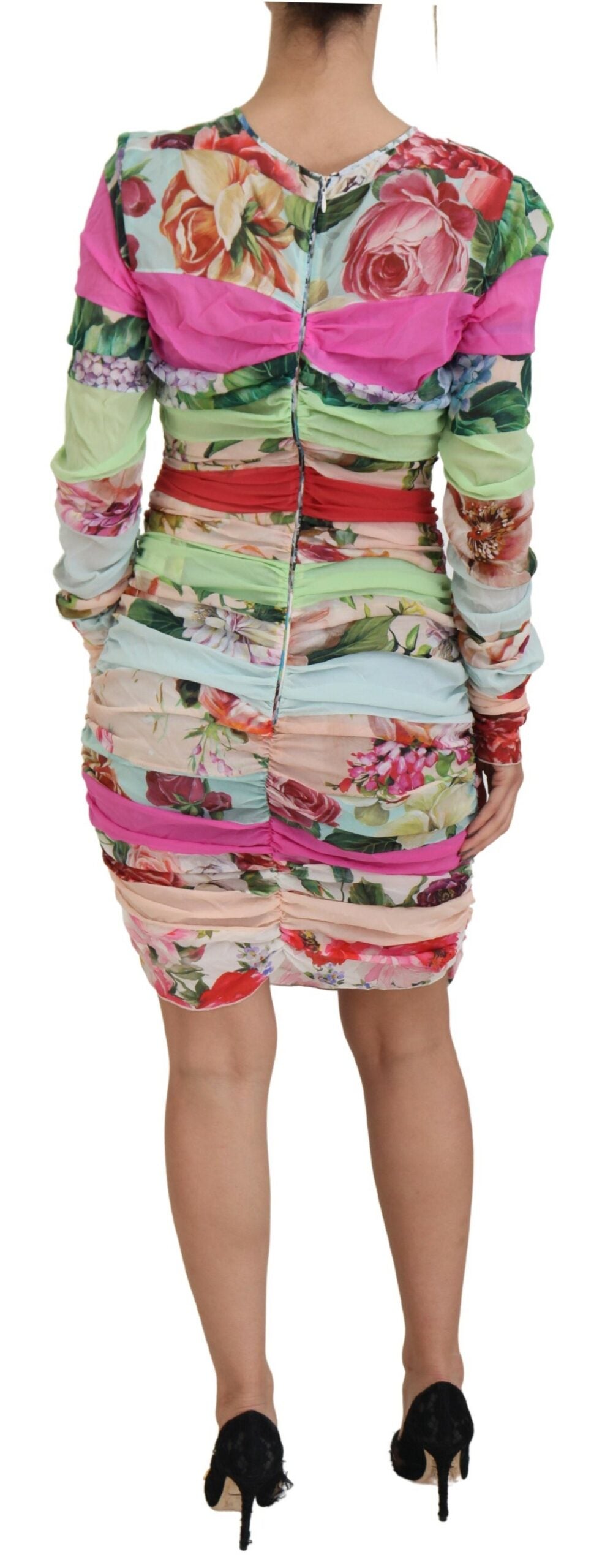 Φόρεμα Dolce & Gabbana Floral Sheath Bodycon Μεταξωτό φόρεμα